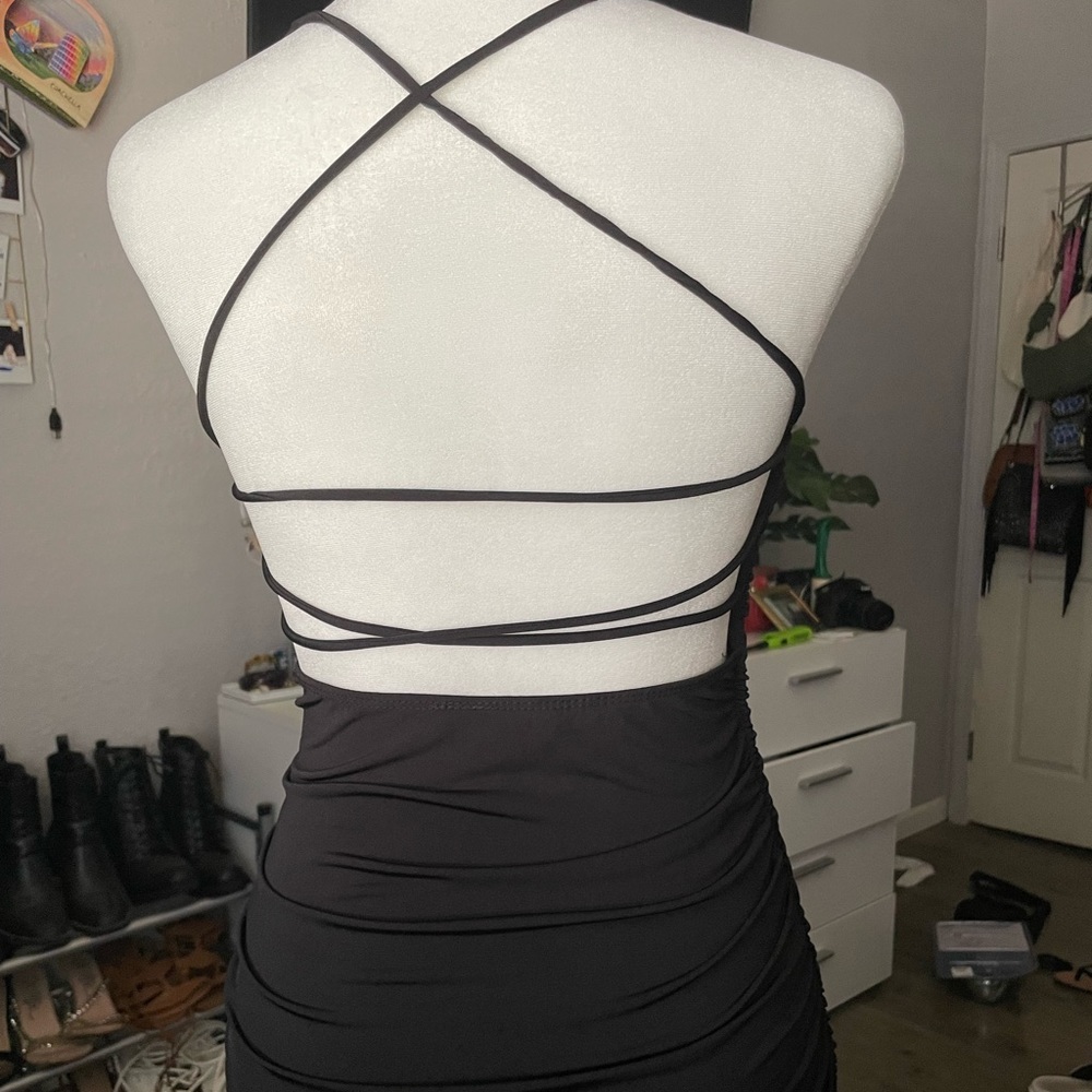 BODYCON BLACK DRESS - Picture 2 of 3